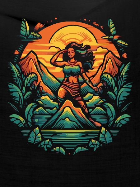 Tiki Insel Hula Mädchen