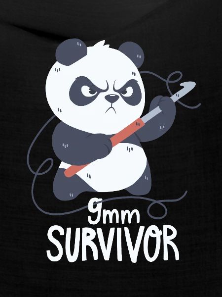 Häkelnder Panda