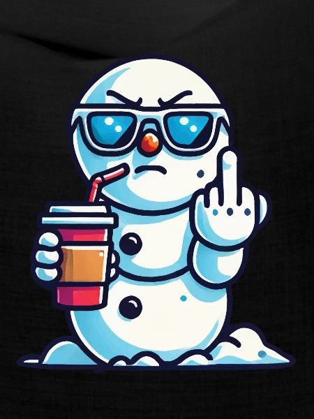Cooler Schneemann Mit Statement