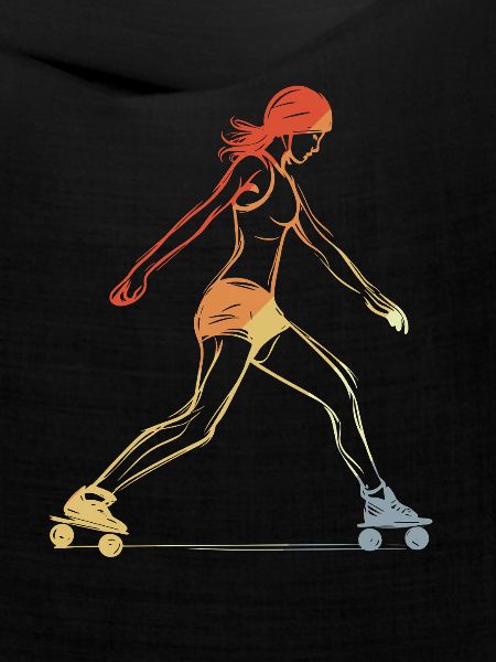 Weiblicher Roller Skater