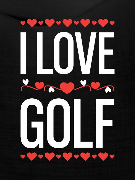 I Love Golf Herz Design
