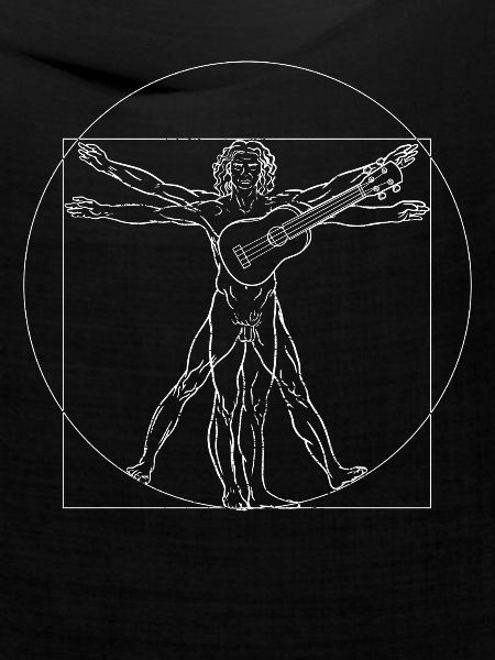 Hawaiian Ukulele Uke Vitruvian Man