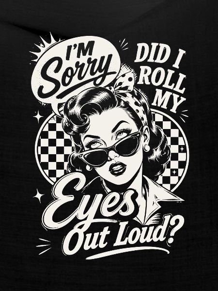 Eye Roll Pinup Humor