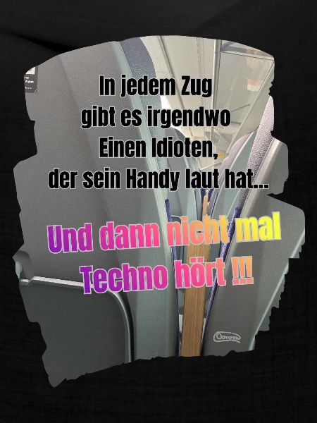 Lautes Handy im Zug Techno Meme