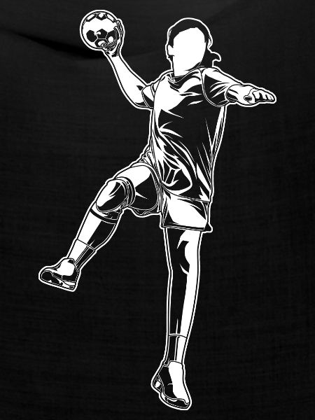 Weiblicher Handballer