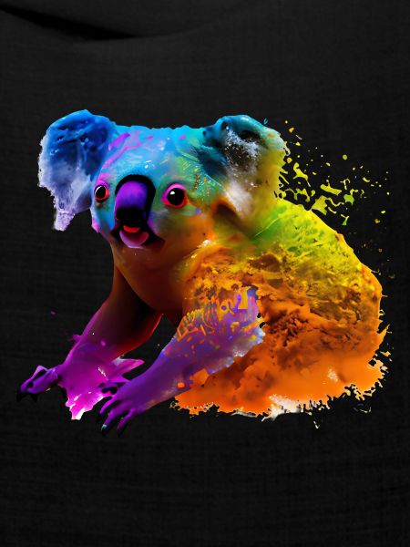 Koala in Farbexplosion