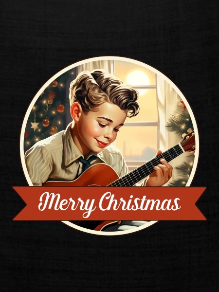 Junge spielt ein Weihnachtslied