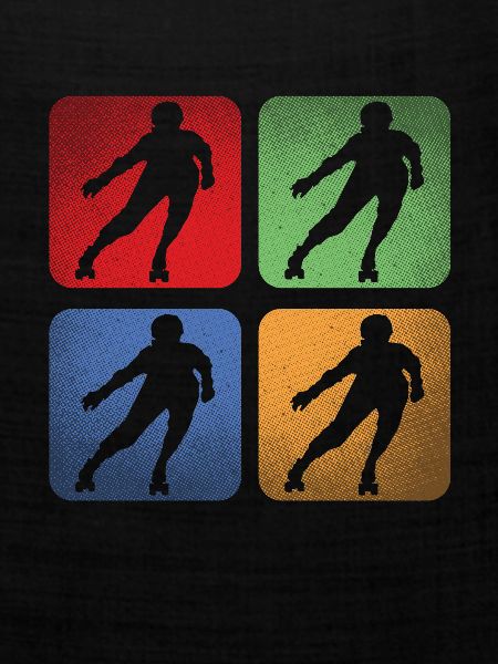 Inline Skating Pop Art Rollschuhe