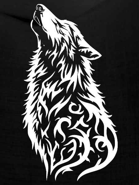 Wildes Wolfkopf Tattoo Design