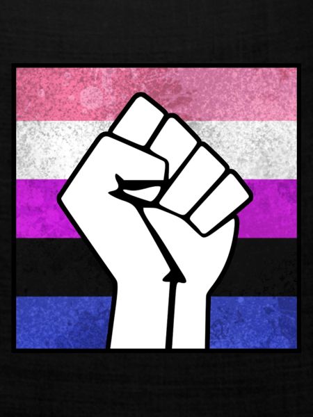 Genderfluid Pride Faust Aufkleber