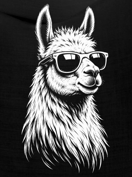 Sonnenbrillen-Lama Linienkunst