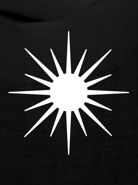 Weißes Sonnensymbol