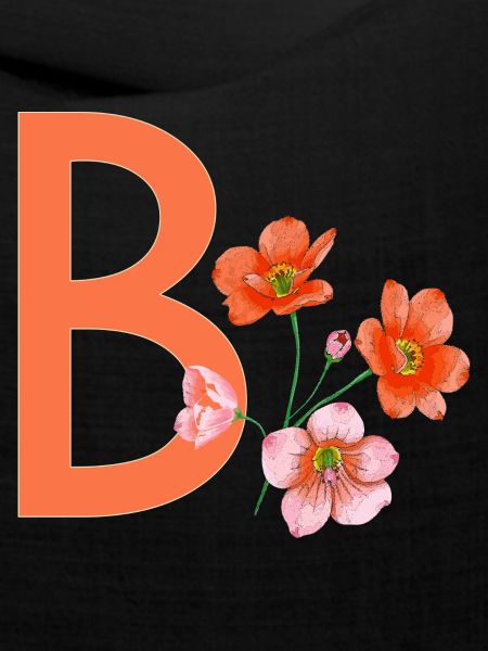 B mit Blumen