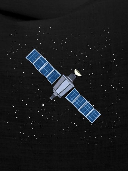 Schwebender Satellit