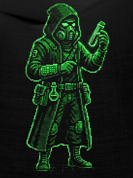 Punk Apotheker Pixel Art Retro Hacker