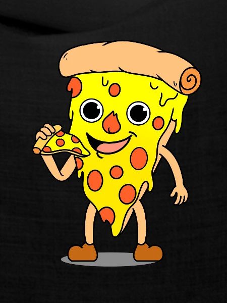 Pizza essen eine Pizza