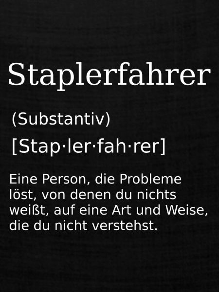 Staplerfahrer Gabelstapler Stapler