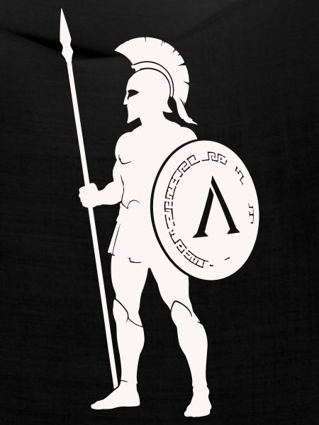 Spartanischer Krieger mit Schild