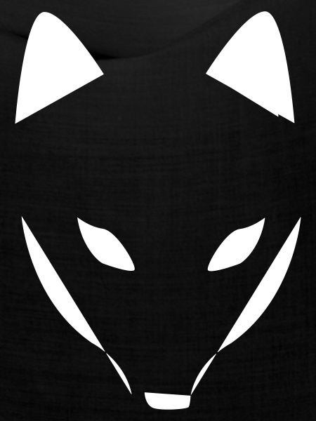 Fuchs designe schwarz weiß