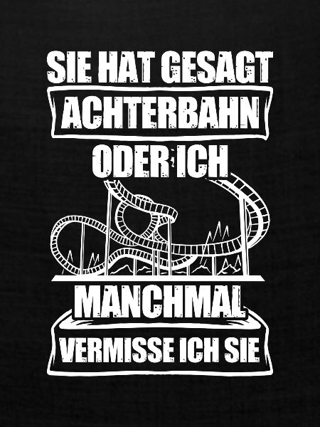 Achterbahn oder ich Freizeitpark Rollercoaster
