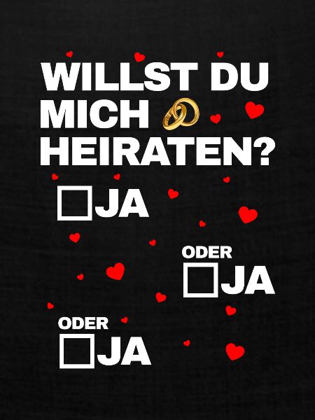 Ja oder Ja Heiratsantrag Hochzeitsantrag
