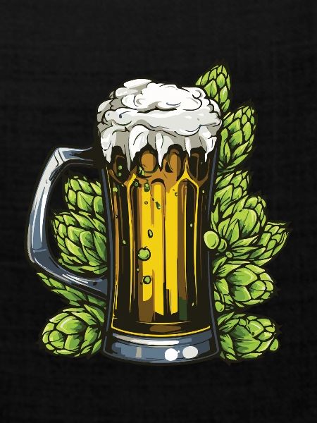 Hopfen Bierglas