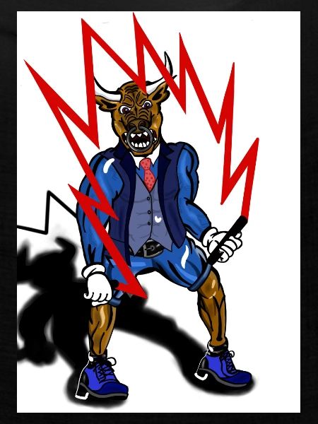 jumping bull