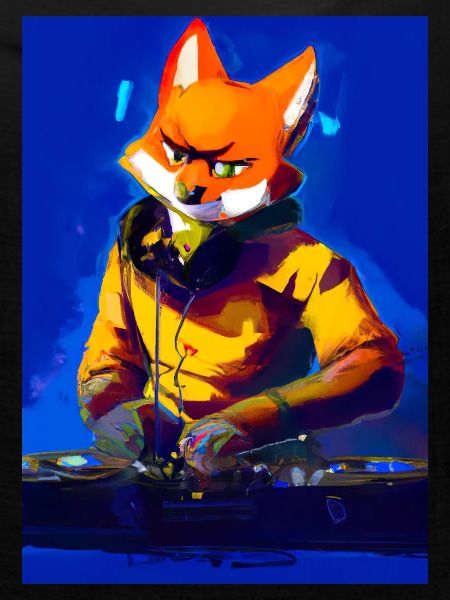 Fox am DJ-Pult
