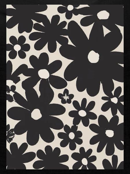 Schwarze Blumen-Muster