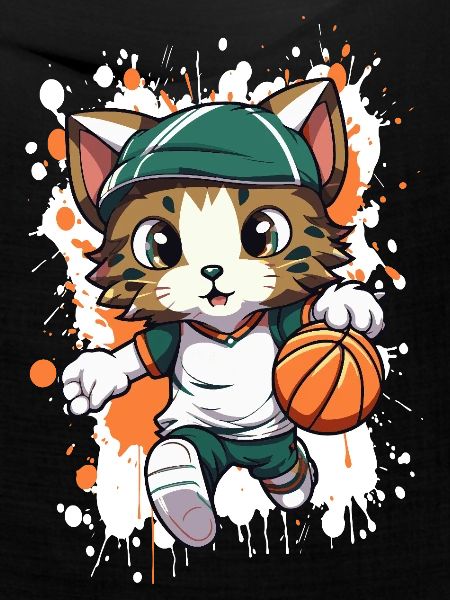 Basketball-Katzen-Maskottchen