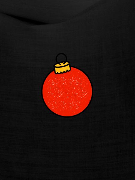 Rote Weihnachtskugel mit Glitzer