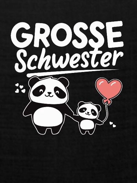Große Schwester Panda Geschenk Schwangerschaft