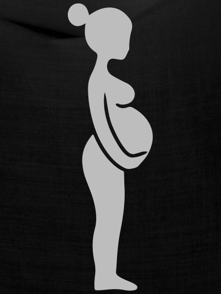 Schwangerschafts-Silhouette Grau
