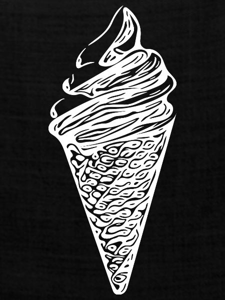 Cooles Softeis in Waffel