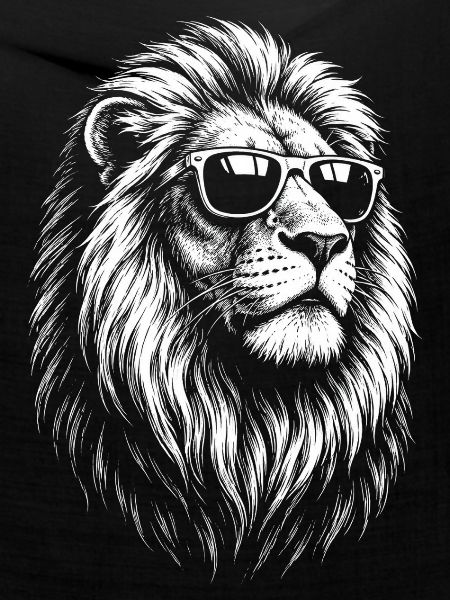 Löwe mit Sonnenbrille 