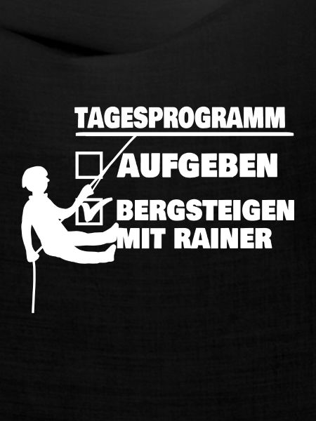 Berg mit rainer oder aufgeben