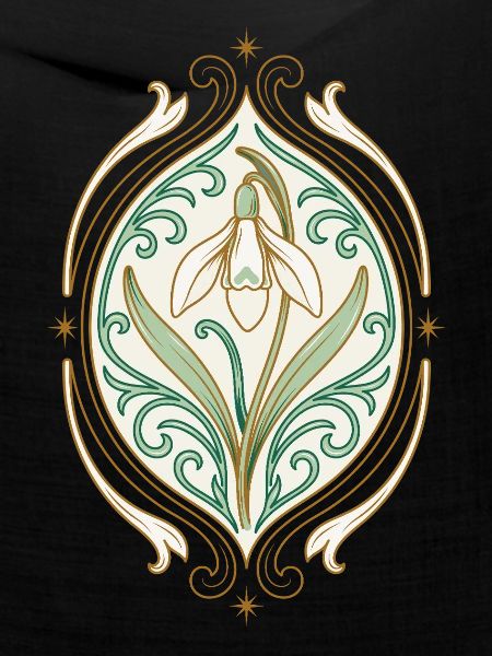 Jugendstil Iris Ornament