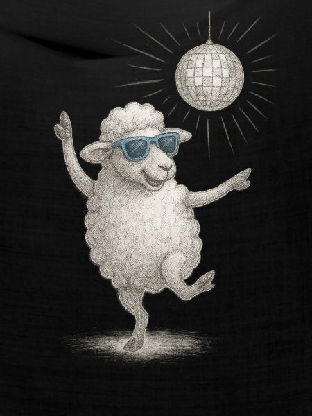 Disco Schaf mit Sonnenbrille