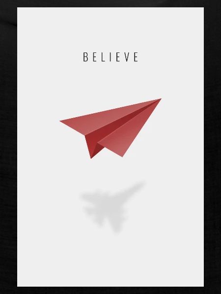 believe  mit Papierflieger