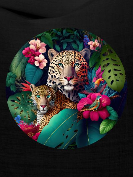 Leopard Dschungel Blumen