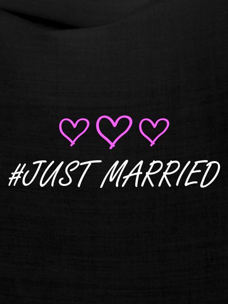 Just Married Hochzeit herzchen