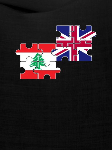Libanon UK Flagge Britisch Libanesisch
