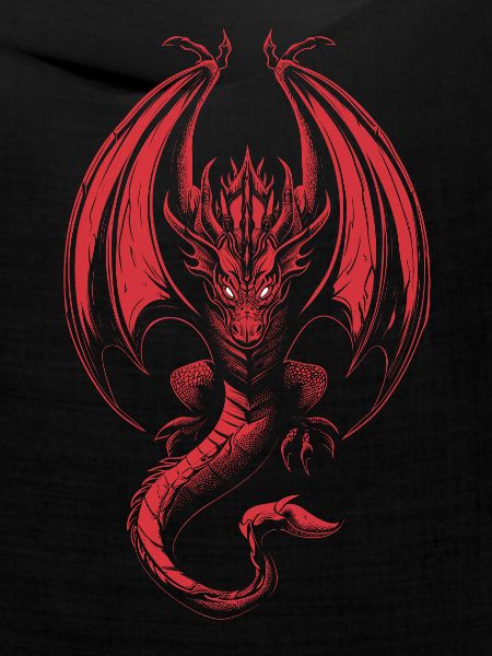Roter Drache zügellos