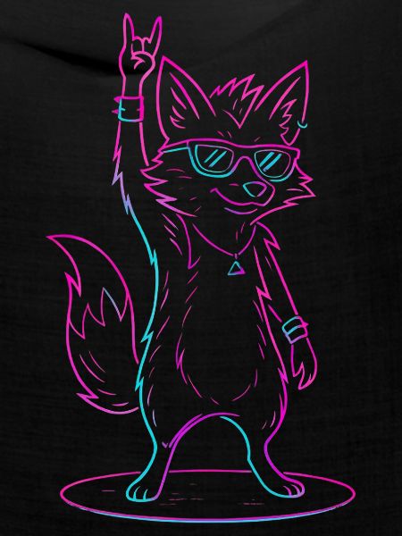 Rockender Fuchs Mit Sonnenbrille Cool