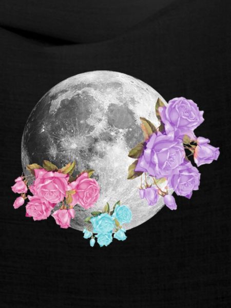 Mond Blumen Ästhetisch