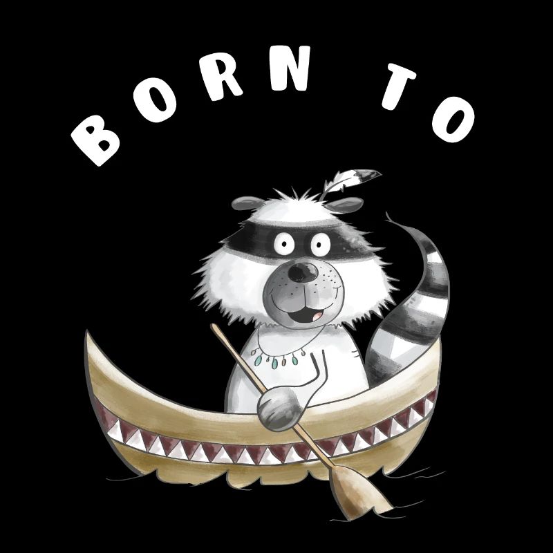 Zum Paddeln oder Rudern Geboren Waschbär Geschenk