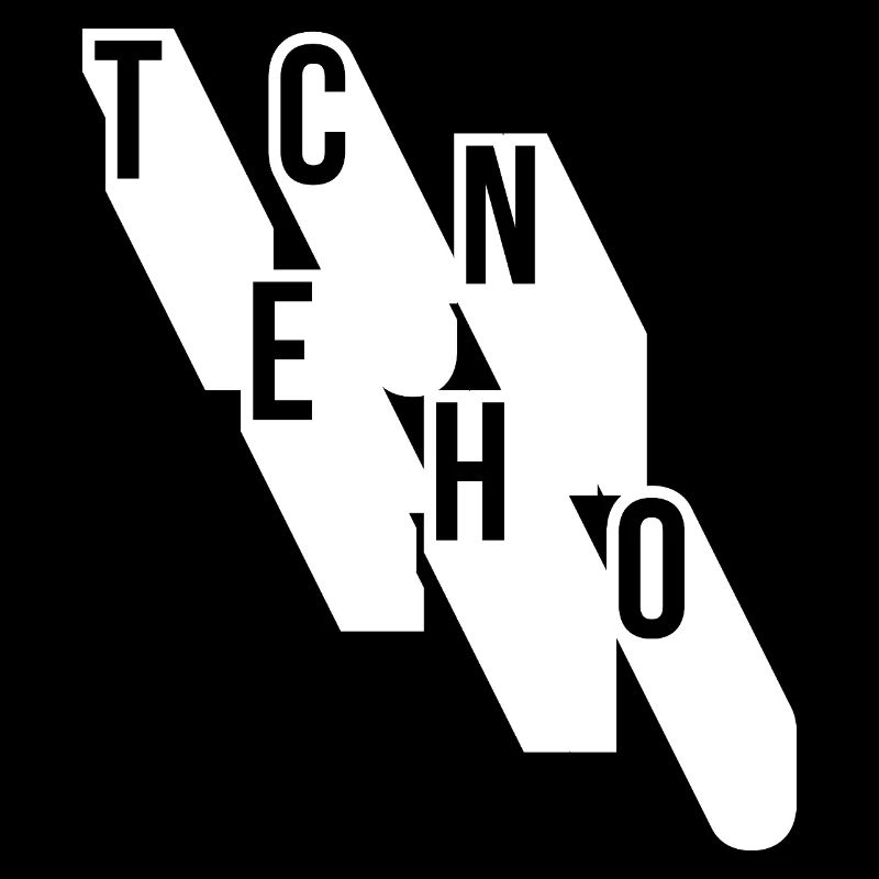 techno music geometric logo design