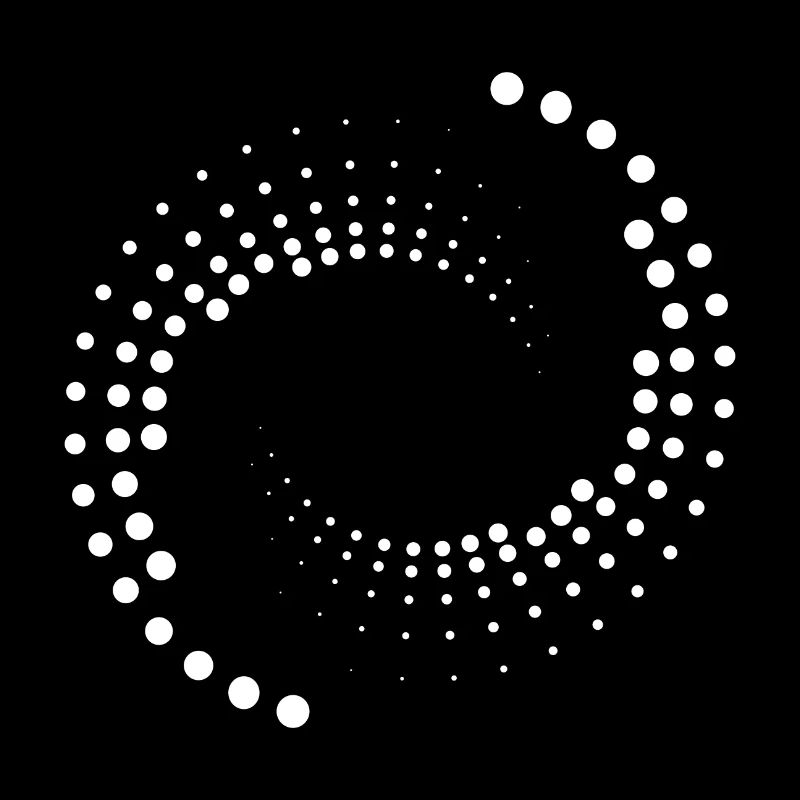 Spirale avec cercles blancs