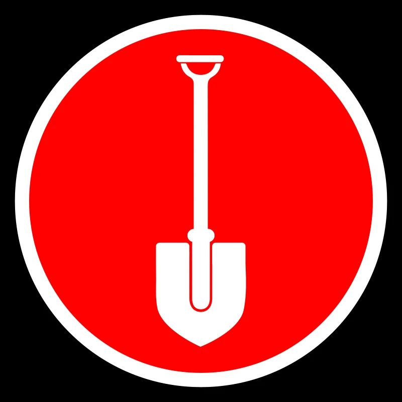 Shovel icon circle