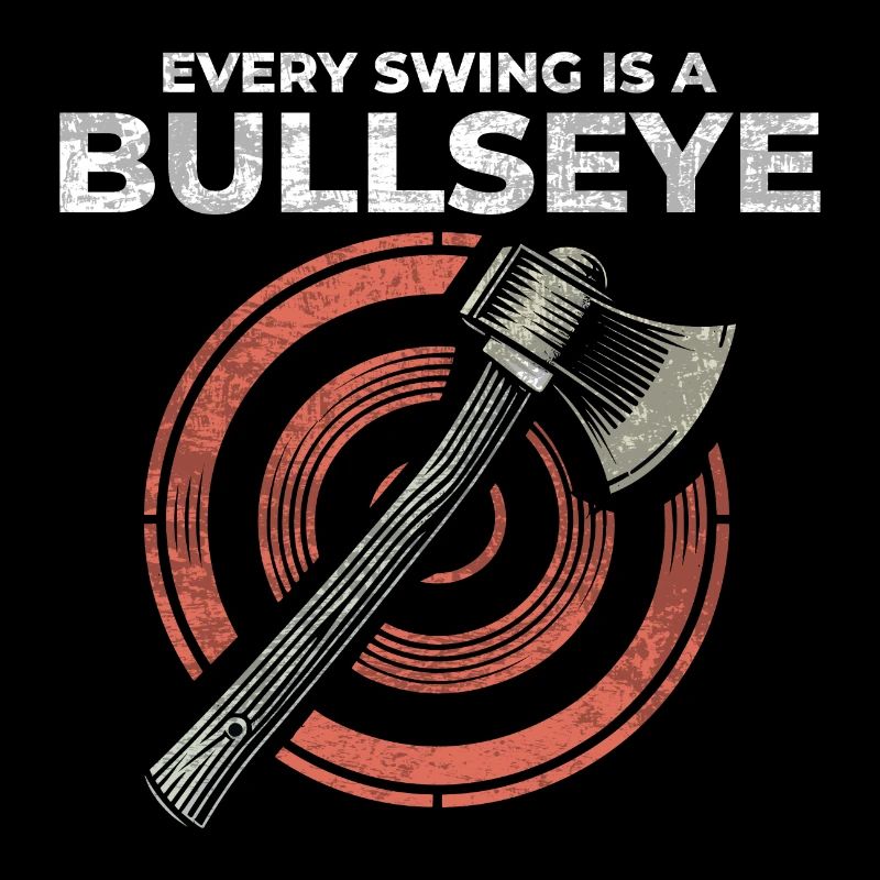 Axt Werfen Axt Werfer Holzfäller Lustiges Bullseye